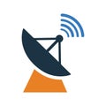 Antenna, broadcast dish icon. Glyph style vector EPS