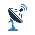 Antenna, broadcast, dish icon. Simple editable vector illustration
