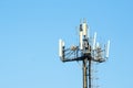 Antenna cellular networks against the blue clear sky