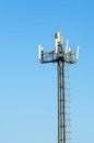 Antenna cellular networks against the blue clear sky