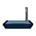 antenna dsl modem game pixel art vector illustration