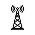 Antenna icon in line style about internet of things for any projects Royalty Free Stock Photo