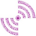 Antenna Icon in a mosaic of circles Royalty Free Stock Photo