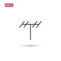 Antenna icon vector design isoloted Royalty Free Stock Photo