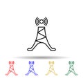 antenna multi color style icon. Simple thin line, outline vector of web icons for ui and ux, website or mobile application Royalty Free Stock Photo