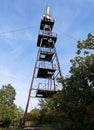 Antenna and observation tower on the Eged mountain, Hungary Royalty Free Stock Photo
