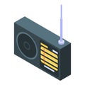 Antenna radio icon, isometric style