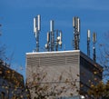 Antenna on the roof Royalty Free Stock Photo