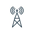 Antenna signal transmission internet of things line icon Royalty Free Stock Photo