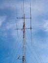 An antenna stucture with blue sky background Royalty Free Stock Photo