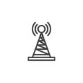 Antenna tower line icon