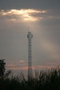 Antenna Tower Silhouette Royalty Free Stock Photo