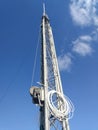 Antenna tower for telecommunications antennas Royalty Free Stock Photo