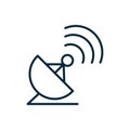 Antenna transmission connection internet of things line icon