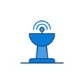 Antenna vector concept blue modern icon or sign Royalty Free Stock Photo
