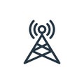 antenna vector icon. antenna editable stroke. antenna linear symbol for use on web and mobile apps, logo, print media. Thin line