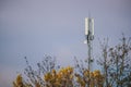 Antennas on mobile tower Royalty Free Stock Photo