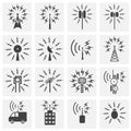 Antennas related icons set on background for graphic and web design. Simple illustration. Internet concept symbol for Royalty Free Stock Photo