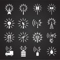 Antennas related icons set on background for graphic and web design. Simple illustration. Internet concept symbol for Royalty Free Stock Photo