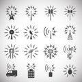 Antennas related icons set on background for graphic and web design. Simple illustration. Internet concept symbol for Royalty Free Stock Photo