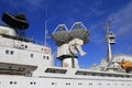 Antennas for the research vessel `Cosmonaut Victor Patsaev` in Kaliningrad city, Russia