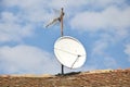 Antennas on the roof of a house