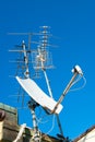 Antennas of satellite and analog television