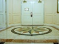 Anteroom with mosaic marble floor Royalty Free Stock Photo