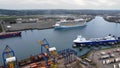 ANTHEM OF THE SEAS the Rroyal Caribbean Sea Tours Cruise Ship moored Belfast Harbour Northern Ireland