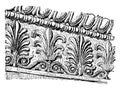 Anthemion to Molding A molding frieze ornamented vintage engraving