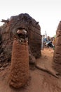 Anthill in caratheristic village in Burkina Faso Royalty Free Stock Photo