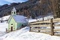 Antholz Obertal church in winter
