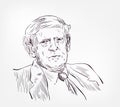 Anthony Burgess vector sketch illustration famous