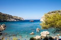 Anthony Quinn Bay and beach, Rhodes in Faliraki. Beautiful beach in Greece.