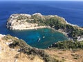 Anthony Quinn sea bay top view, Rhodes, Greece