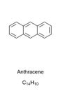 Anthracene skeletal formula and molecular structure