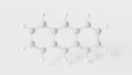 anthracene molecule 3d, molecular structure, ball and stick model, structural chemical formula polycyclic aromatic hydrocarbon