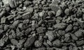 Anthracite is the best type of hard coal. Panoramic background from pieces of anthracite Royalty Free Stock Photo