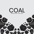 Anthracite coal fossil fuels for promotion banners Royalty Free Stock Photo