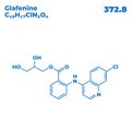 The illustrations molecular structure of glafenine