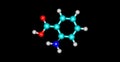 Anthranilic acid molecular structure isolated on black