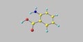 Anthranilic acid molecular structure isolated on grey