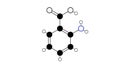 anthranilic acid molecule, structural chemical formula, ball-and-stick model, isolated image aromatic acid