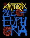 Anthrax thrash metal band vector logo Royalty Free Stock Photo