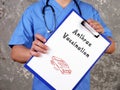 Anthrax Vaccination sign on the page Royalty Free Stock Photo