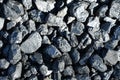 Anthrazite coal pieces in sunlight Royalty Free Stock Photo