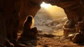 Anthropological Land Art: Peasant Girl Longing In Cave