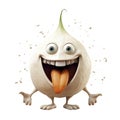 An anthropomorphic character in the form of an onion with eyes