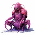 Anthropomorphic Magenta Ant God - Dnd 5e - Cliff Chiang Style