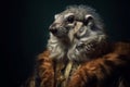 Anthropomorphic marmot wearing noble cloak. Generate ai